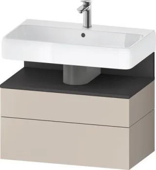 Duravit Qatego Waschtischunterbau wandhängend Taupe Matt 790x470x590 mm - QA4394049910010 QA4394049910010