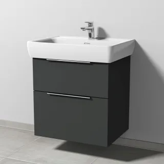 Sanipa 3way Waschtischunterbau zu Laufen Pro A Waschtisch mit 2 Auszügen, Graphit-Matt UP7571B