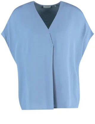 GERRY WEBER Collection - Blusenshirt mit Faltendetail blau - Gr. - 36