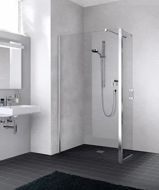 Kermi Walk-In Liga T1L 0830x2000, silber hochglanz, ESG klar, LIT1L08320VAK LIT1L08320VAK