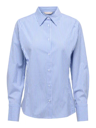 ONLY - ONLBERSA LS FITTED SHIRT WVN CC Brunnera Blue - Gr. - S