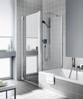 Kermi Seitenwand Raya TVD 0750x1750, silber hochglanz, ESG Opaco mit KermiClean, RATVD RATVD07517VYK
