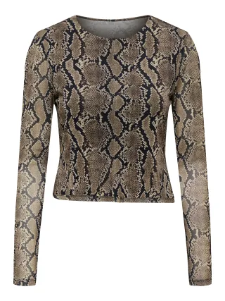 JDY - JDYANIMA L/S TOP JRS EXP Sepia Tint - Gr. - XS