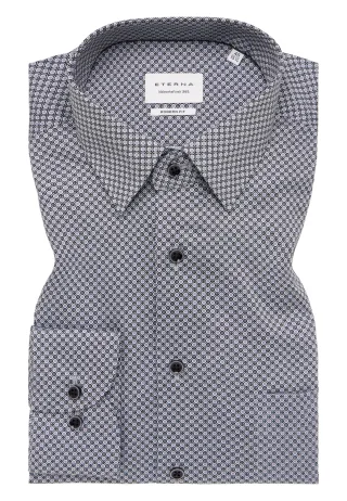 ETERNA - Hemd Twill Langarm grau - Gr. - 44/Langarm - 68cm