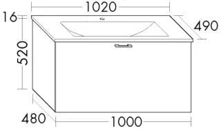 Burgbad Mineralguss Waschtisch-Set Sys30 PG4 Sana Sand Hochglanz/Weiß Velvet, SFGJ102F3360C0037 SFGJ102F3360C0037