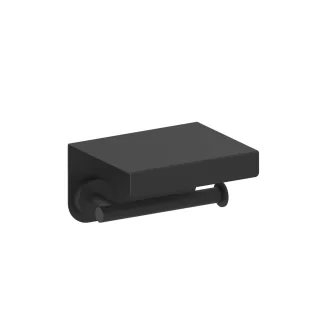 Herzbach LIVING Papierrollenhalter mit Deckel Schwarz matt, 23.815000.1.12 23.815000.1.12