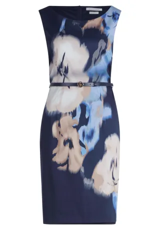 Betty & Co - Etuikleid dark blue/nature - Gr. - 42