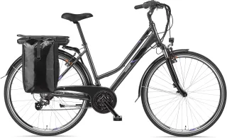 Telefunken "Expedition XT480" 21 Gang Shimano Heckmotor 250 W mit Fahrradtasche, Reichweite bis zu 100 km, Pedelec, Elektrofahrrad für Damen, 28 Zoll