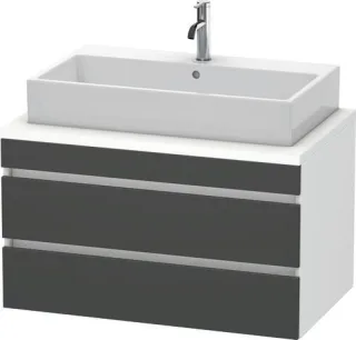 Duravit DuraStyle Konsolenwaschtischunterbau wandhängend Graphit & Weiß Matt 900x548x512 mm - DS5318 DS531804918