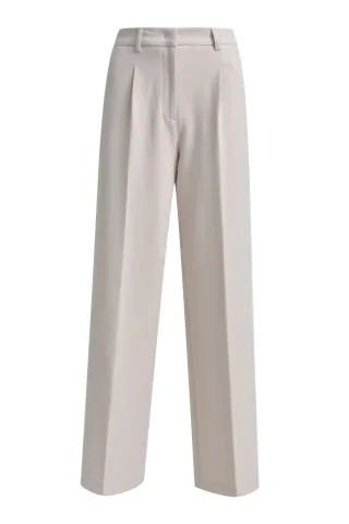 Milano Italy - straight woven pants w front pleats - Gr. - 42