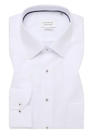 ETERNA - Hemd Natté Langarm weiß - Gr. - 42/Langarm - 65cm