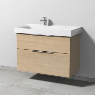 Sanipa 3way Waschtischunterbau zu Geberit Xeno2 Waschtisch mit 2 Auszügen, Eiche-Nordic UM66248