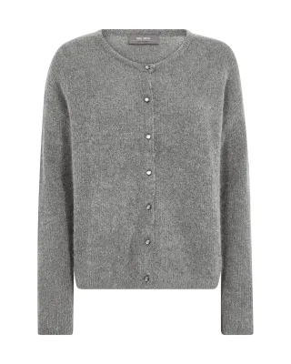 MOS MOSH - MMAlmine Knit Cardigan grey melange - Gr. - S