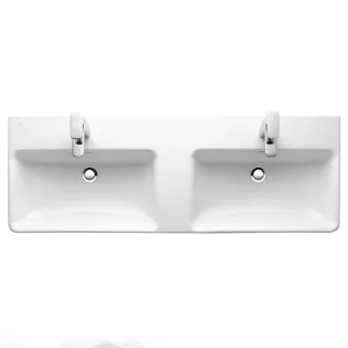 LAUFEN Doppelwaschtisch unterbaufähig PRO S 3 Hahnlöcher mit Überlauf, H8149664001081 H8149664001081