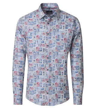 CASAMODA - Freizeithemd blau - Gr. - XXL