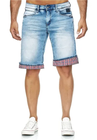 Rusty Neal Shorts "Dunster" mit kariertem Umschlag
