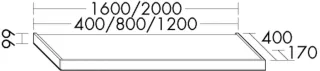 Burgbad Sockel rc40 System PG2 99x1200x400 Bambus Natur, SOAL120F4109 SOAL120F4109