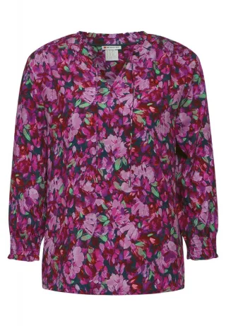 Street One - Tunika Bluse mit Print pink - Gr. - 34