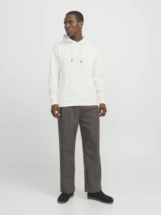 JACK&JONES - JJEBRADLEY SWEAT HOOD NOOS Cloud Dancer - Gr. - XL
