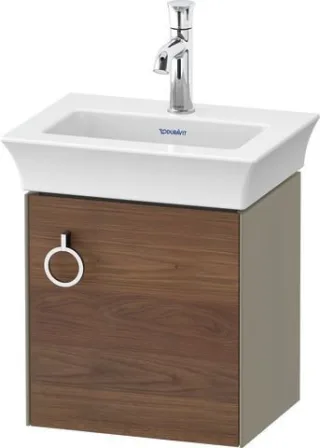 Duravit White Tulip Waschtischunterbau wandhängend Amerikanischer Nussbaum & Stein Grau Hochglanz &  WT4250R77H2