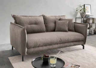 Home affaire 3-Sitzer "LAVA Breite 198 cm, modern und elegant, aktuelle Kissenoptik, bequem" Armlehnen verstellbar