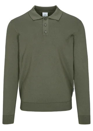 BASEFIELD - NOS Polo Pullover green chrome - Gr. - L