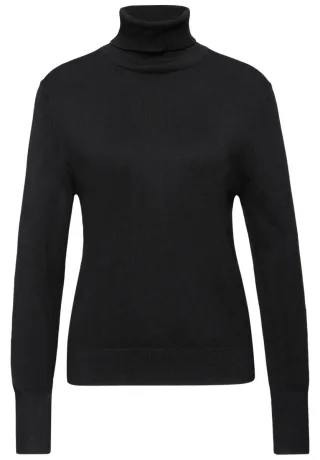 Street One - Rollkragen Pullover schwarz - Gr. - 34