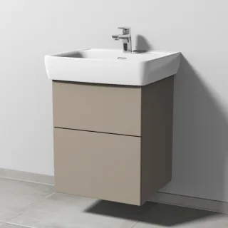 Sanipa 3way Waschtischunterbau zu Laufen Pro A Waschtisch mit 2 Auszügen, Sandgrau-Matt SF75567
