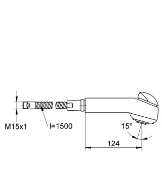 EICHELBERG Doppelstrahl-Brause 440837 für Vento Spültisch-Batterien ND chrom, 44083726 44083726