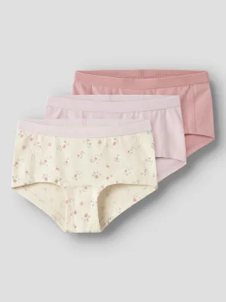 NAME IT - NKFHIPSTER 3P FLOWER NOOS turtledove - Gr. - 134/140