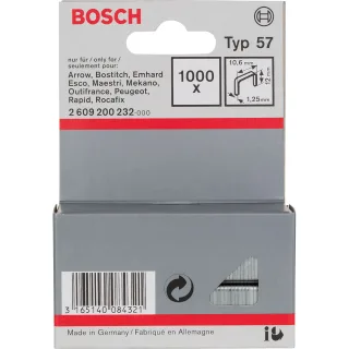 Bosch Flachdrahtklammer Typ 57, 10,6 x 1,25 x 12mm - 2609200232