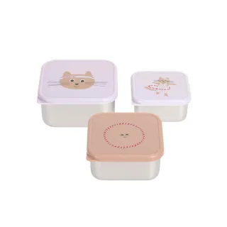 Lässig Edelstahl Brotdose 3tlg. - Tiny Team, Katze