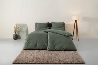 OTTO home Bettwäsche "Melli" 3 Stk. Bettwäsche aus Baumwolle, Leinen-Look in Melange-Optik