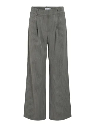VILA - VIWINNIE SODA HW PLEATED PANTS medium grey melange - Gr. - 38
