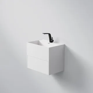 Steinberg Serie 443 Waschtisch Wandwaschtisch aus Mineo Stone, matt white, 443 7195 W 443 7195 W