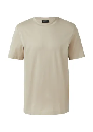 s.Oliver BLACK LABEL - T-Shirt aus Edeljersey mit Crew Neck beige - Gr. - 3XL