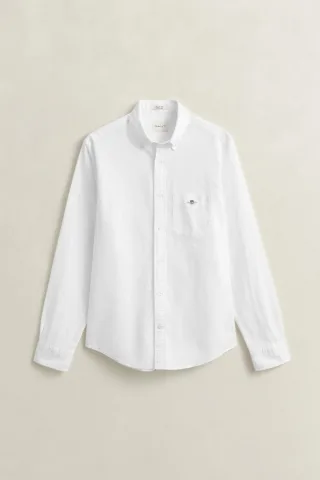 GANT - Hemd aus Leinenmix white - Gr. - XXL