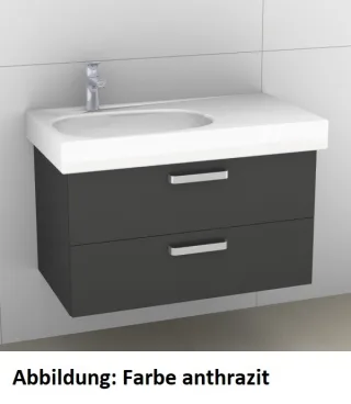 Artiqua 413 Waschtischunterschrank für Citterio 500548 ( ehem. 123690) Eiche Weiß quer NB, 413-WU2L- 413-WU2L-K104-7185-440