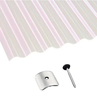 Acryl | Terrassendach-Set | Sinusplatte | 76/18 | 3 mm | opal-weiß