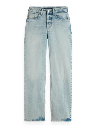 Scotch & Soda - Straight Jeans High Rise blau - Gr. - 31/32