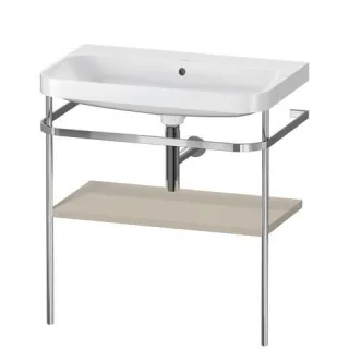 Duravit Happy D.2 Plus c-shaped Set mit Metallkonsole Taupe Seidenmatt 775x490x850 mm - HP4837N6060 HP4837N6060