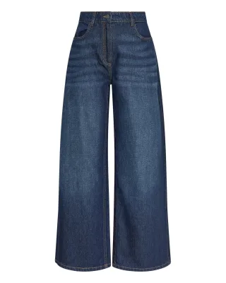 msch copenhagen - MSCHAdna Alena Pants dark blue wash - Gr. - S