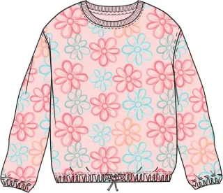 ATTENTION - Md.-Sweatshirt pastel rose aop - Gr. - 92/98
