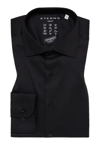 ETERNA - Performance Shirt Twill-Stretch Langarm schwarz - Gr. - 42/Langarm - 67cm