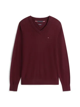Tommy Hilfiger - Pullover aus Baumwoll-Kaschmirmix rot - Gr. - XXL