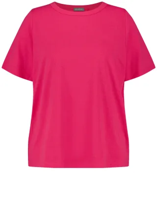 SAMOON - Basic T-Shirt pink - Gr. - 46