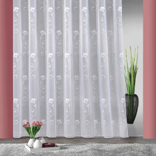 Weckbrodt Gardine "Lilly" Smokband 1 Stk. tlg. Jacquard, strukturiert, Allover, Beschwerungsband, halbtransparent