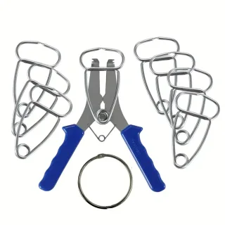Stainless Steel Spring Clamps Kit Adjustable Plier 0-2 Inch Clamping Range for Woodworking DIY Projects Wood Trim Moldin