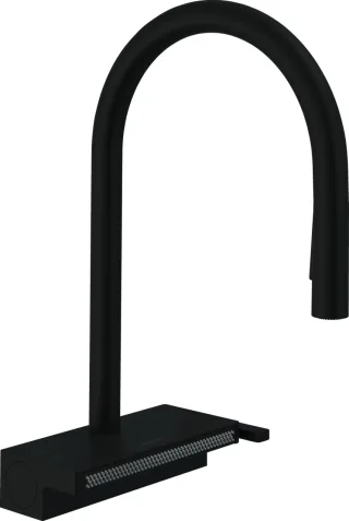 Hansgrohe Spültischmischer 170 Aquno Select M81 Ausziehbrause 3jet sBox mattschwarz, 73831670 73831670