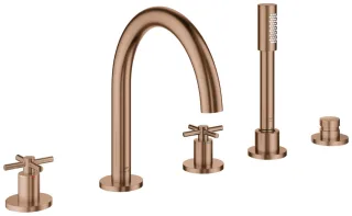 GROHE 5-Loch-Wannen-Kombination Atrio 29408 FMS Kreuz-Griff warm sunset geb., 29408DL0 29408DL0